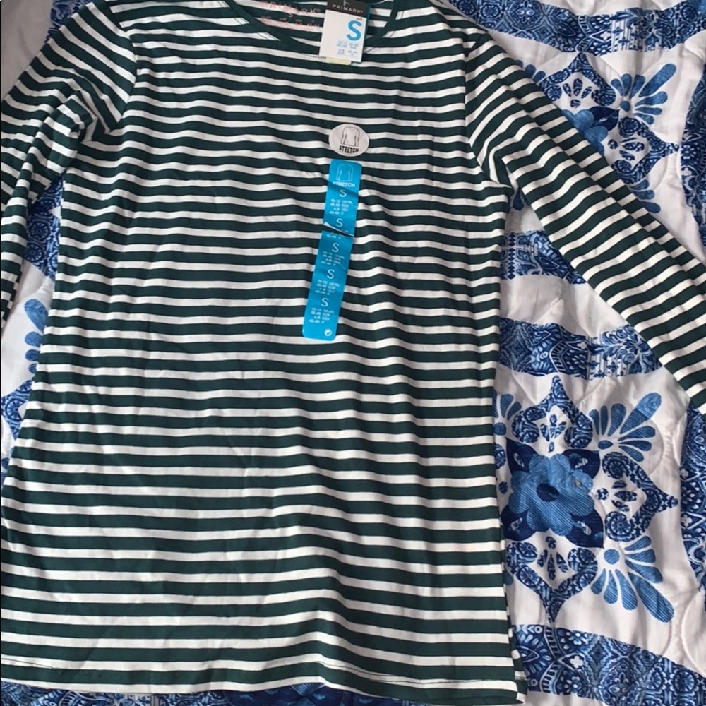 Green and white Shirt From Primark